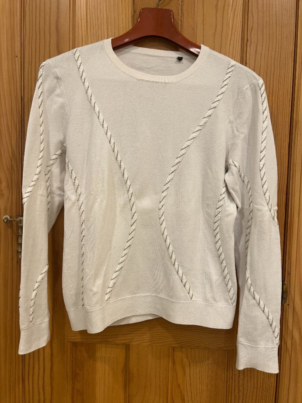 Sweater with Metal Chain Accents